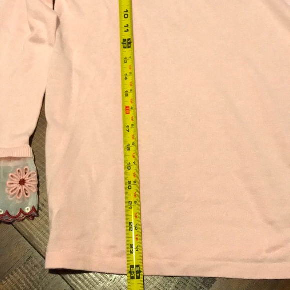 NWT~ LOFT OUTLET Fine Gauge Seeater with Ruffled Cuff Detail - Picture 5 of 7